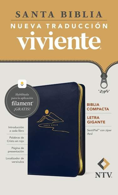 CLC Chile | BIBLIA NTV COMPACTA LETRA GIGANTE CON CIERRE (TAPA