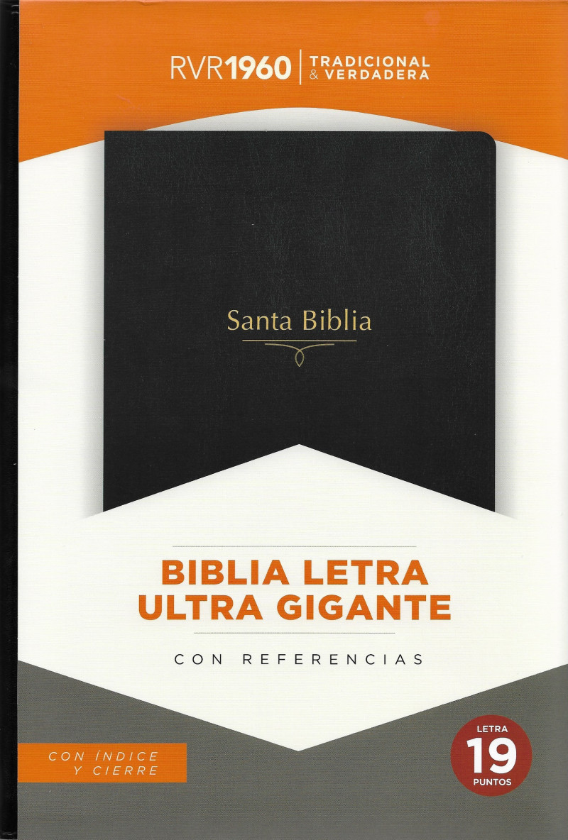 CLC Chile | BIBLIA RVR1960 LETRA ULTRA GIGANTE CON ÍNDICE Y CIERRE